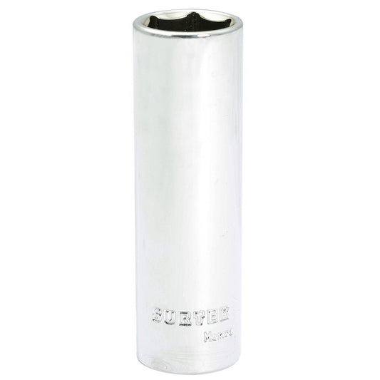 Surtek F5834HLM Dado largo cuadro de 1/2", 6 puntas, métrico, 34 mm