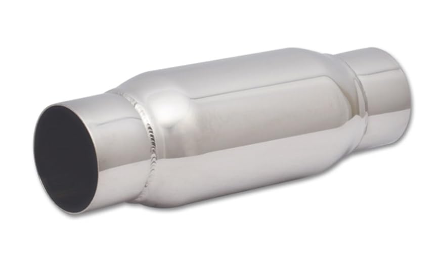 Vibrant Performance 1794 Resonador Estilo Botella de 3 Pulgadas de Entrada/Salida x 12 Pulgadas de Largo, 1 Paquete, Plateado
