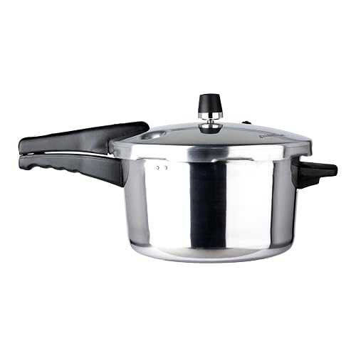 Presto | Olla Express de 6 Litros Aluminio con 7 Sistemas de Seguridad | Cuerpo y tapa de aluminio, Cocción rápida, Certificado NOM, Cocina saludable