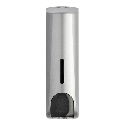 EZPULL Draco 1120-3R - Dispensador de jabón para Pared, 2 Unidades, 350 ml, Color Blanco y Plateado, Plateado (Single Silver), Single Silver, 1, 1