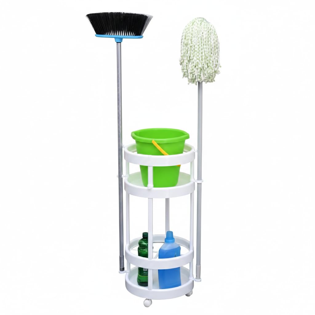 Italhome Carrito para Productos De Limpieza Caddy 4 Niveles