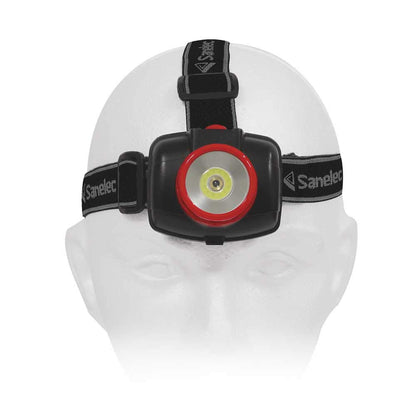 Sanelec 2105 Linterna tipo minero de pilas, 1 LED