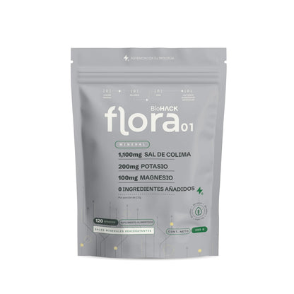 Flora 01 Mineral Suplemento de Electrolitos Esenciales, 30 Porciones - Sin sabor
