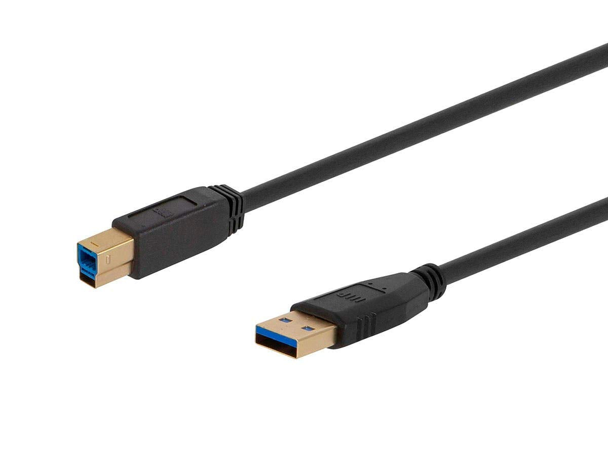 Monoprice - Cable USB 3.0 Tipo a a Tipo B, 3 pies, Color Negro, Compatible con Monitor, escáner, Unidad de Disco Duro, concentrador USB, impresoras, Serie Select
