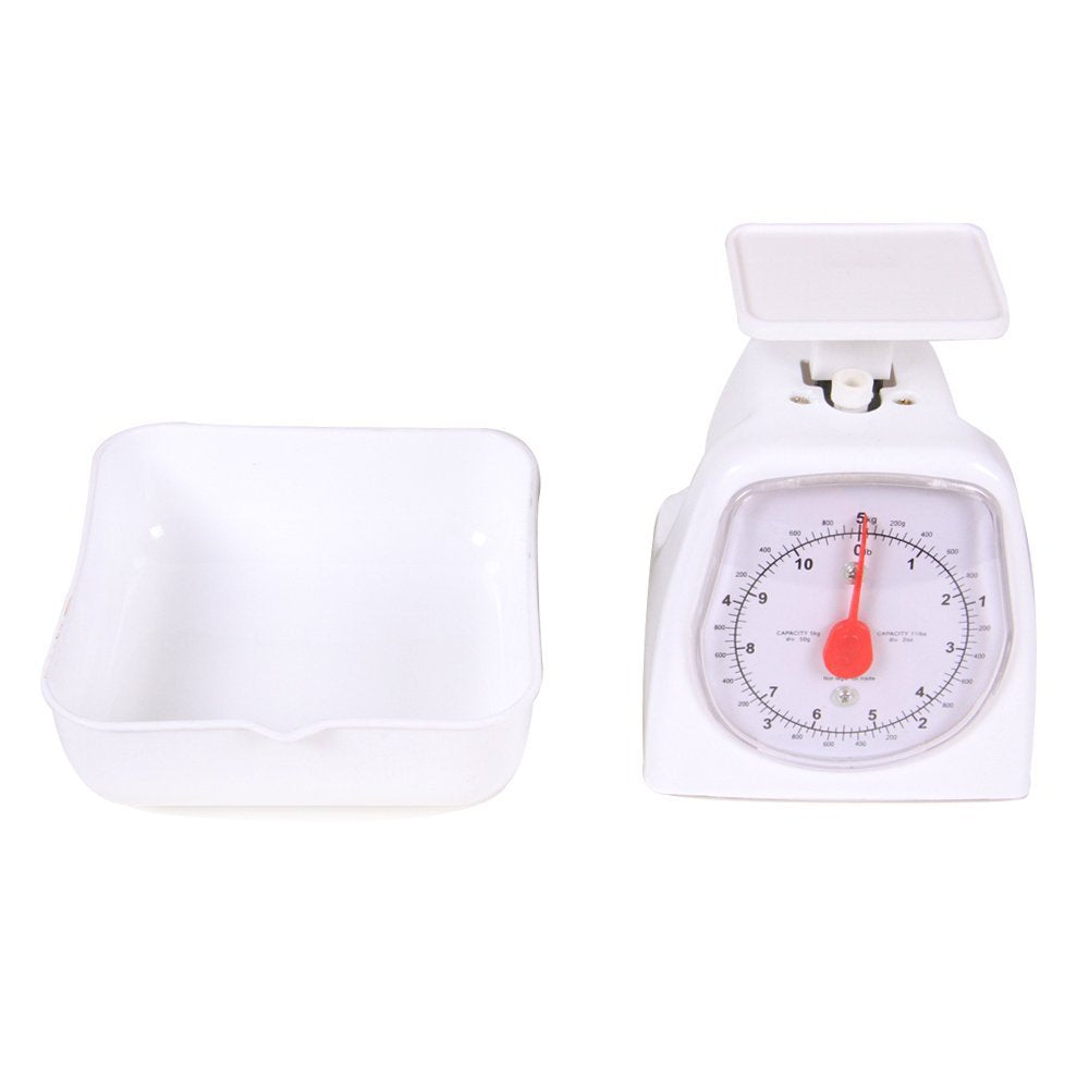 hand2mind 21260 Báscula de plataforma analógica de doble dial, báscula de 5 kg, básculas de cocina, básculas de pesaje, para profesores de primaria, material para profesores, material escolar