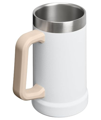 STANLEY Stay-Chill Beer Stein 24 onzas | Mango de agarre grande resistente | Vaso de cerveza, capacidad para 2 latas, taza de fiesta de acero inoxidable aislada, sin BPA, helada martillo