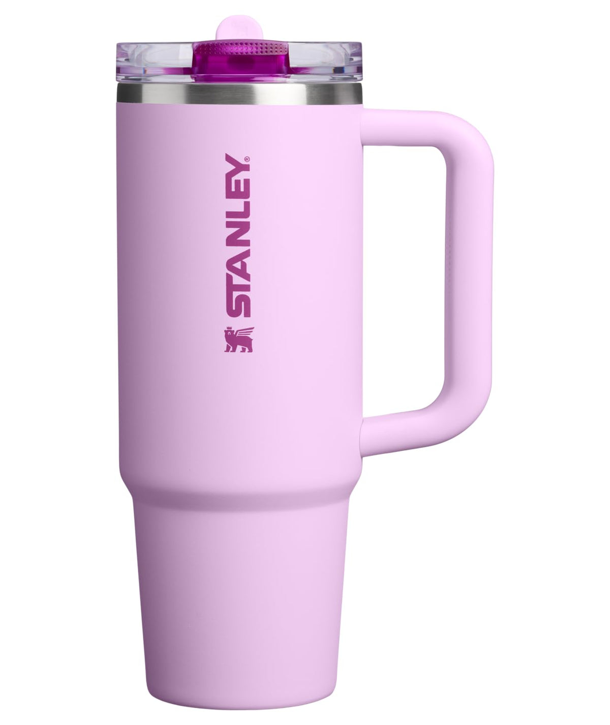Stanley Quencher ProTour Vaso Térmico con Popote Abatible, Acero Inoxidable - 30 Ounces - Soft Orchid