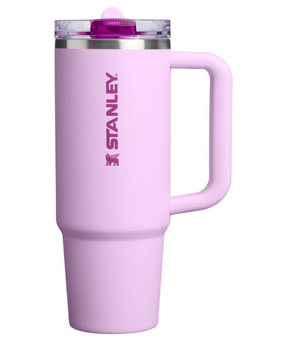 Stanley Quencher ProTour Vaso Térmico con Popote Abatible, Acero Inoxidable - 30 Ounces - Soft Orchid