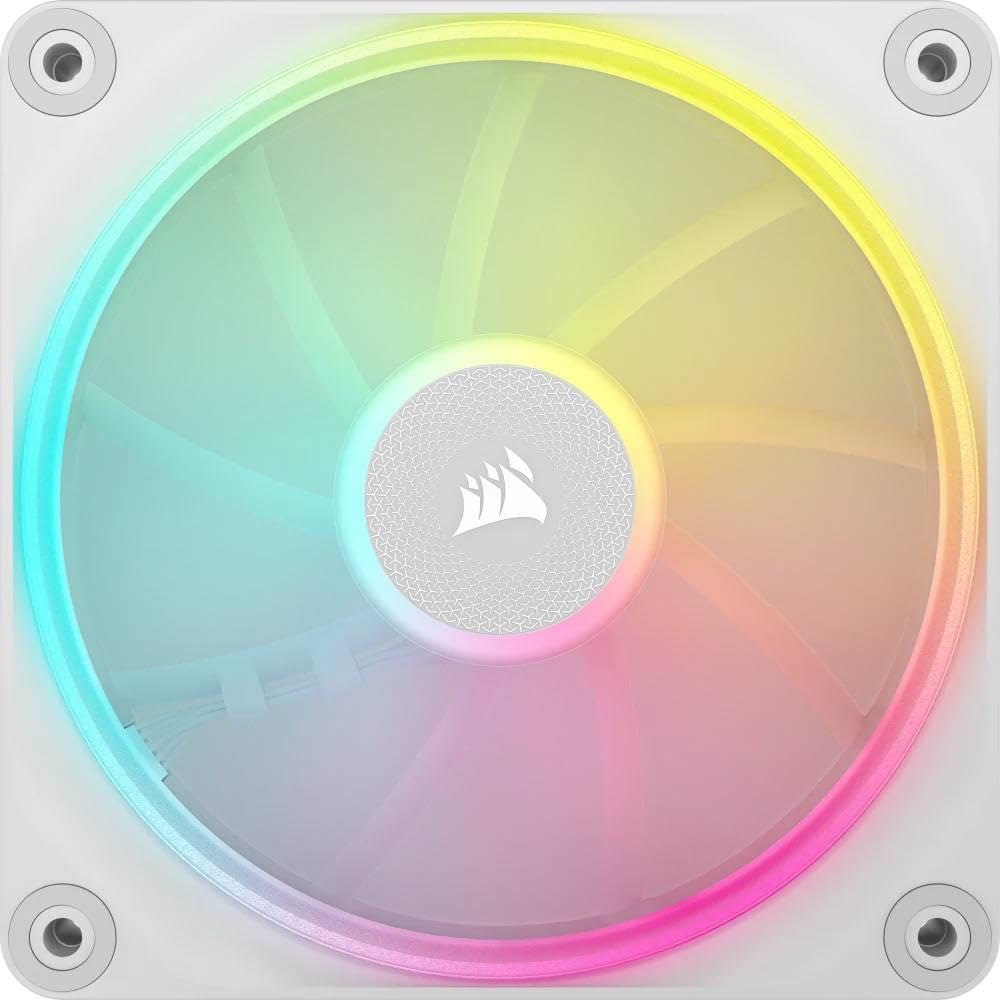 Corsair iCUE Link LX120 RGB Ventiladores PWM, Kit con iCUE Link System Hub - 3 x 120mm - Blanco
