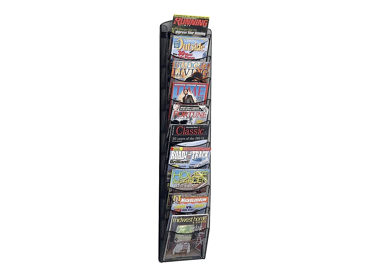 Safco 5579BL Onyx Mesh Magazine Rack, Black