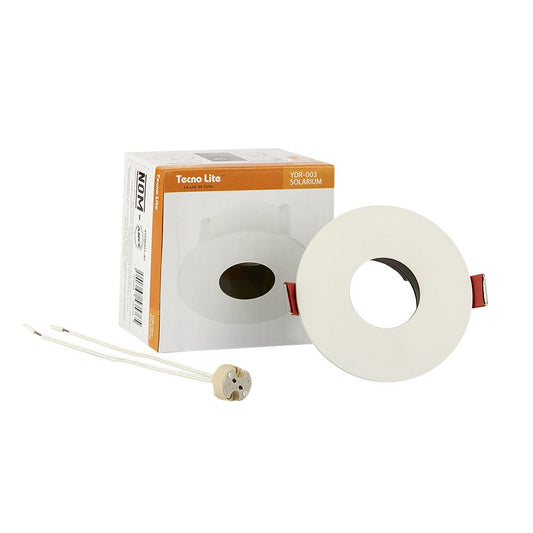 Tecnolite Lámpara Empotrado, Base GX5.3, Color Blanco, 100-240 V o 12 V, Downlight