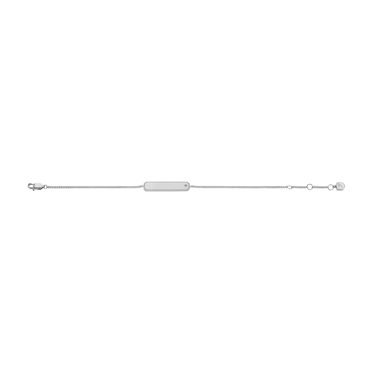 Pulsera Fossil JF04929040 Sadie de acero inoxidable en tono plateado para mujer