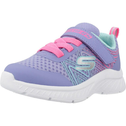 Skechers Microspec Plus Tenis con Cordón Elástico para Niña - Niños pequeños (1-4 años) - 11.0 cm - Perwinkle - Multi