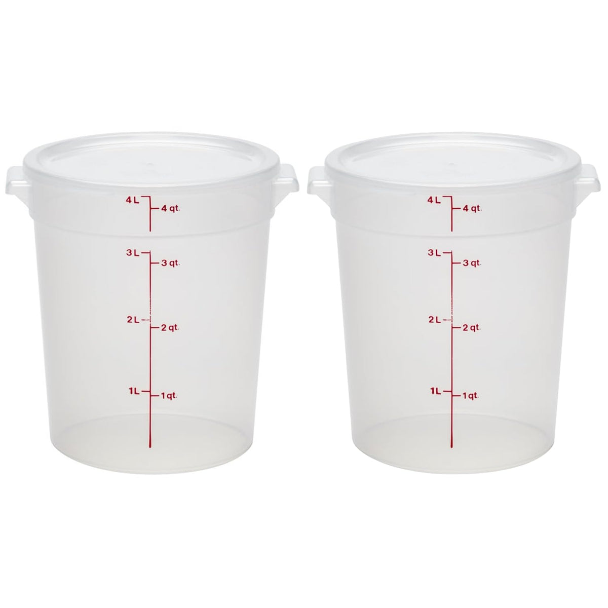 Cambro Recipientes de almacenamiento de alimentos con tapas (sin BPA), contenedor de almacenamiento de alimentos de 4 cuartos (2 unidades)