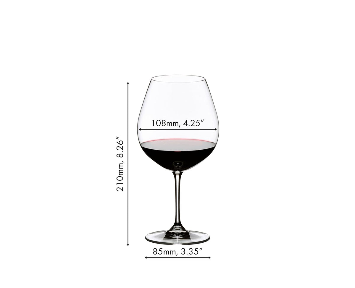 Riedel Vinum Burgundy Glasses, Set of 2 | Capacidad 24.75 oz cada una