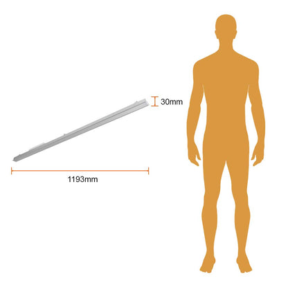 Tecnolite - Lámpara Lineal LED Empotrable 1.19 m. de Longitud 20 W, Luz Blanca Neutra, No atenuable, LED integrado