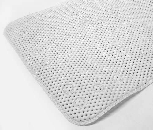 Splash Home Softee - Alfombrilla de baño, 43,2 x 91,4 cm, Color Verde Azulado, Blanco, 1