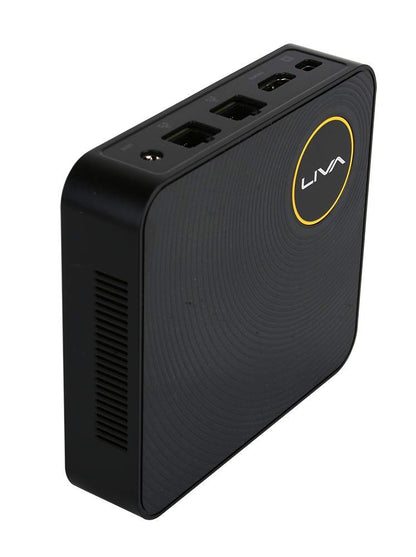ECS Elitegroup Liva Z Mini PC Computadora Intel Celeron N3350 de Doble núcleo, 4GB DDR3L/64GB eMMC, Puerto Tipo C, Puerto 4K@60Hz HDMI+mDP, WiFi, Ethernet, Soporte de Doble Monitor (Liva Z N3350),