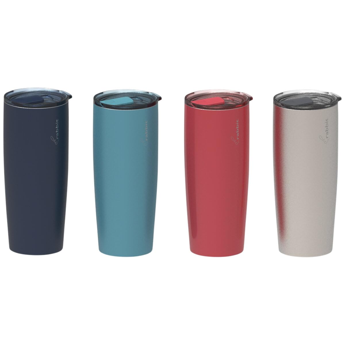 Vaso alto de acero inoxidable de doble pared, incluye tapa deslizante sin salpicaduras