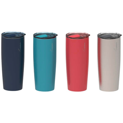 Vaso alto de acero inoxidable de doble pared, incluye tapa deslizante sin salpicaduras