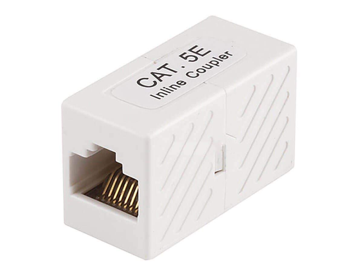 Monoprice Cat5e Inline Coupler, White (107284)
