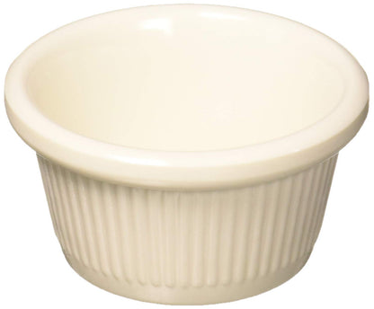 Winco - Ramekin estriado de melamina para servicio de alimentos - 59.14ml (2oz) - estriado - Hueso