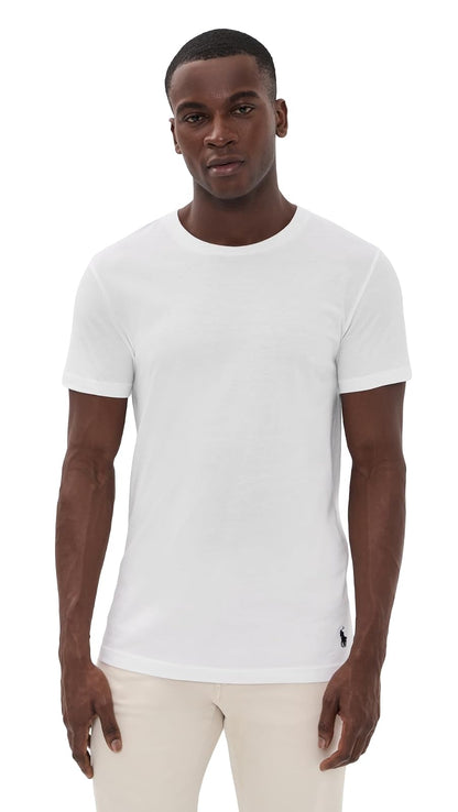 Polo Ralph Lauren Playera de Algodón Cuello Redondo para Hombre - XXL - Blanco - Cruise Navy