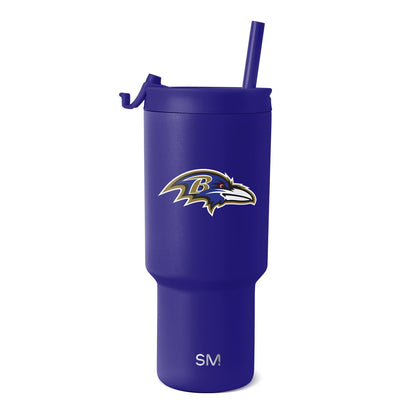 Simple Modern Termo de 30 Onzas con Tapa Abatible y Popote - MERCANCÍAS - Baltimore Ravens