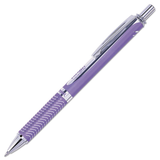 Pentel EnerGel Alloy RT líquido Premium bolígrafo de Gel, 0.7 mm, Púrpura