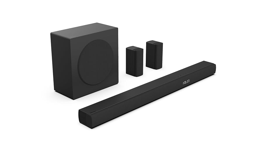 Hisense Barra de Sonido HS5100, 540W de Potencia Total de Salida,subwoofer inalámbrico,Altavoces envolventes Traseros
