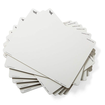 hand2mind 2345 Pizarras blancas de escritura y borrado, Pizarra blanca pequeña para estudiantes, Pizarras de borrado en seco, Pizarra blanca portátil, Material para el aula (Pack de 10)