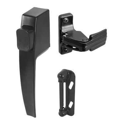 Prime-Line Products K 5007 Push Button Screen/Storm Door Latch Set, Black