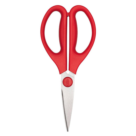 OXO Good Grips - Tijeras de cocina | Cuchillas de acero inoxidable | Ideal para cocina u oficina | Corta cartón con facilidad | Diestros o zurdos
