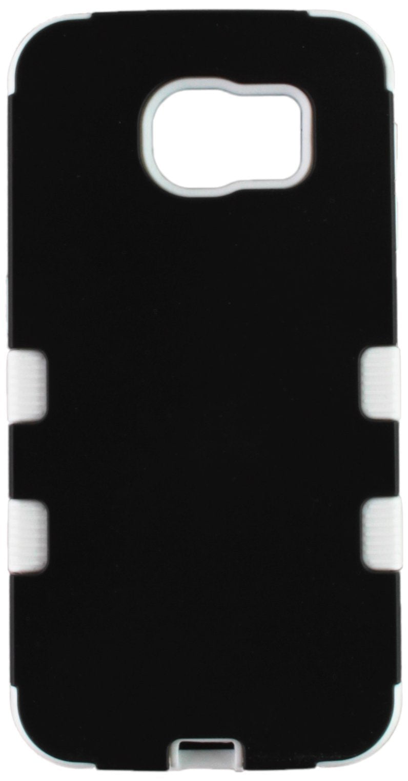 Asmyna Funda Híbrida Titanium Tuff para Samsung Galaxy S6 - Negro - Blanco sólido - empaque estándar