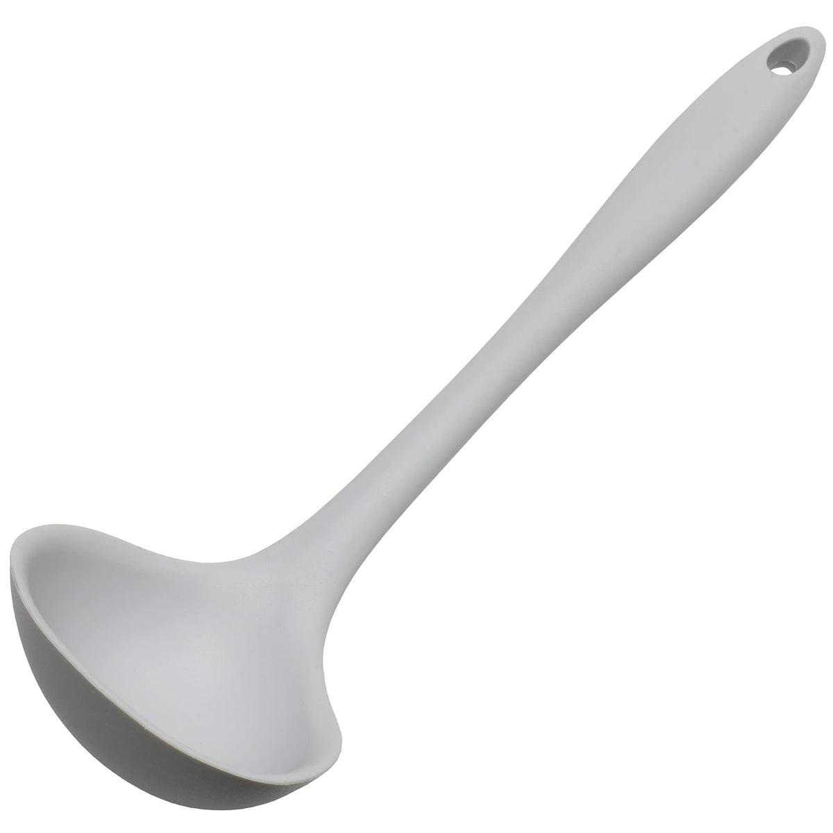 Chef Craft Cucharón de cocina de silicona premium, 28,6 cm, gris
