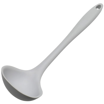 Chef Craft Cucharón de cocina de silicona premium, 28,6 cm, gris