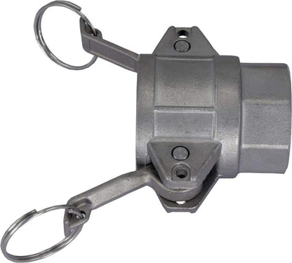 Duda Energy CamSocket-F075 304 Acoplador de tubo de acero inoxidable para leva y ranura de 3/4 pulgadas enchufe de bloqueo de leva x 3/4 pulgadas hembra NPT Sus304 SS304, diámetro interior de 0.75 pulgadas, acero inoxidable