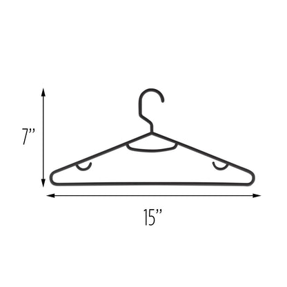 Honey-Can-Do HNG-01520 Recycled Plastic Hangers, Black, 15-Pack