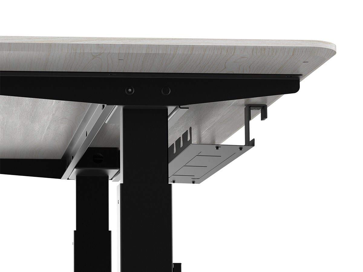 Mono Cable Tray Organizer - Black | Under Desk Cord Management, Ideal For Work Computer Tables, Home and Office Sit-Stand Desks - Workstream Collection