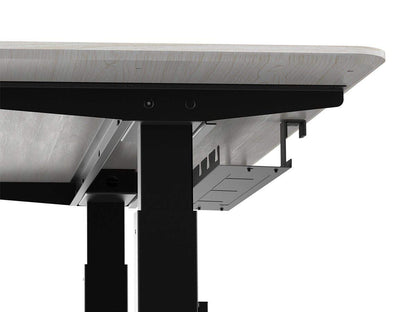 Mono Cable Tray Organizer - Black | Under Desk Cord Management, Ideal For Work Computer Tables, Home and Office Sit-Stand Desks - Workstream Collection