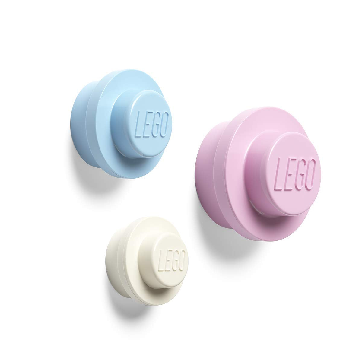 LEGO Room Copenhagen Colgador de Pared, Color Rosa, Azul y Blanco