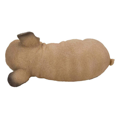 Hi-Line Gift Ltd, Pet Pals Bulldog Francés Cachorro durmiendo, 7 Pulgadas de Longitud, Estatua para Interiores y Exteriores