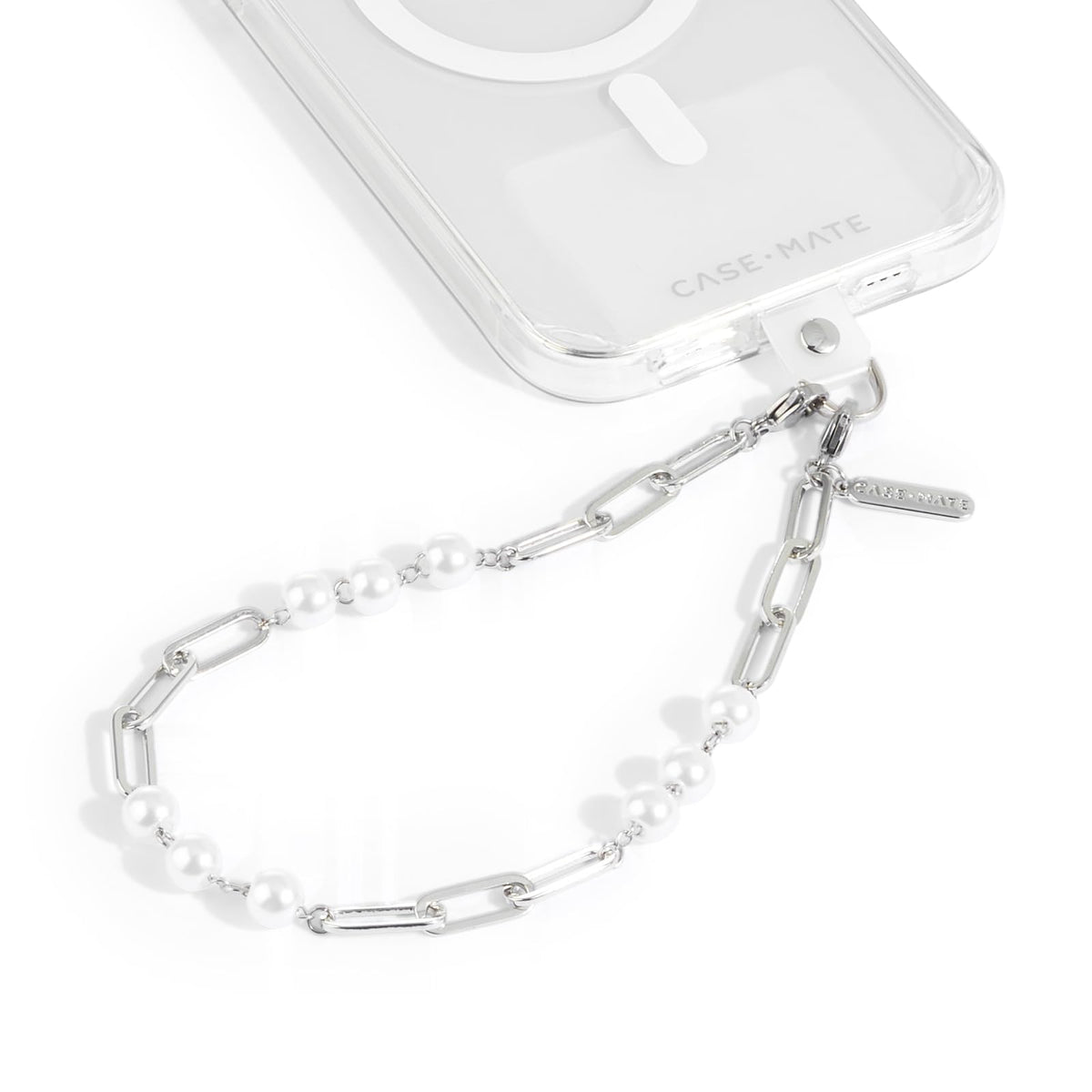 Case-Mate Correa de Muñeca con Abalorio para Celular - Silver Pearl