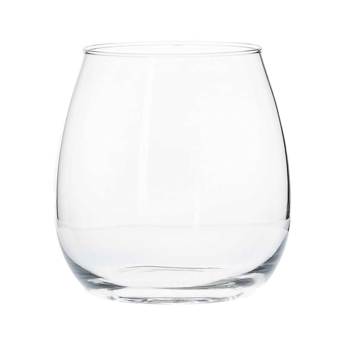 Borgonovo Ducale Stemless - Juego De 6 Vasos De Vidrio De 520 Ml. Vaso Transparente de Cristal para Restaurantes, Fiestas, Bodas, Para Agua, Té, Helado, Cerveza, Jugo, Coctél, Limonada Set de 6 piezas