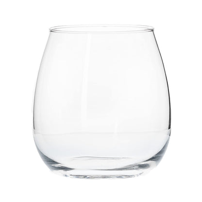Borgonovo Ducale Stemless - Juego De 6 Vasos De Vidrio De 520 Ml. Vaso Transparente de Cristal para Restaurantes, Fiestas, Bodas, Para Agua, Té, Helado, Cerveza, Jugo, Coctél, Limonada Set de 6 piezas