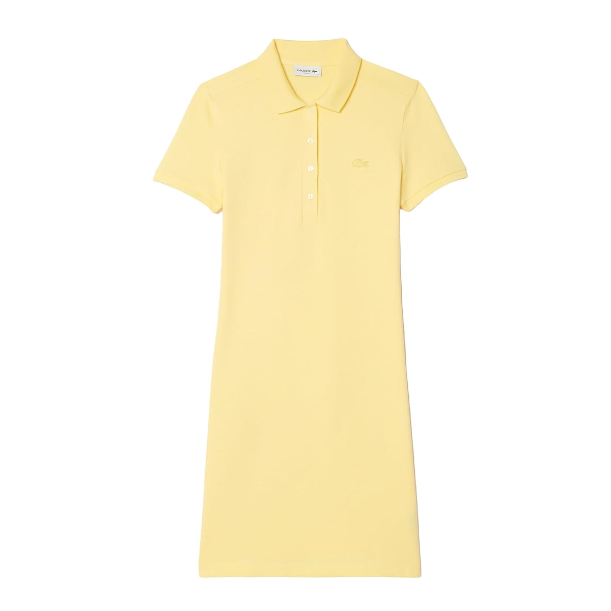 Lacoste Vestido Polo Slim Fit Mujer - XL - Amarillo