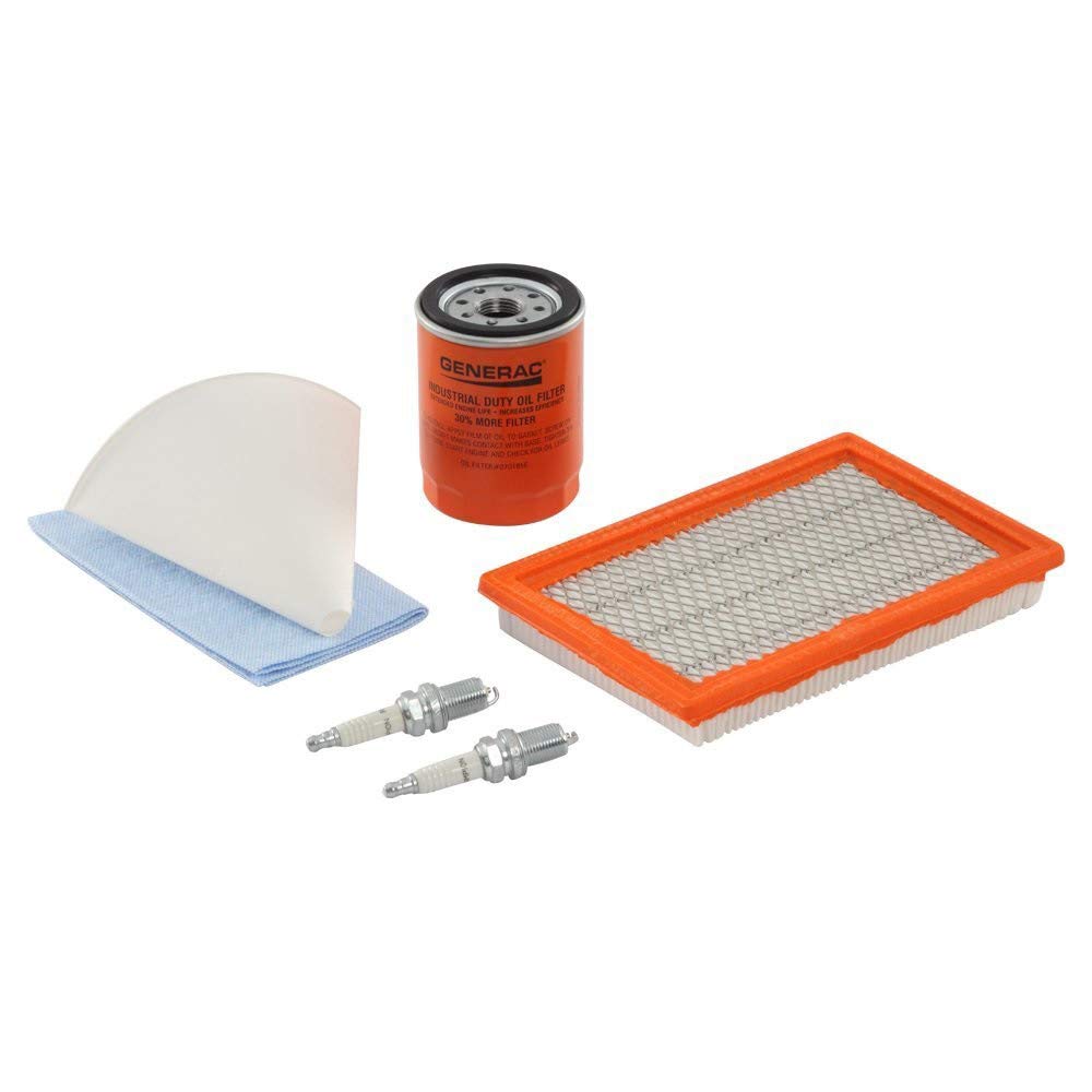 Generac 6484 Kit de Mantenimiento para generadores de 12-18 kW - Compatible con Motores de 760cc-990cc, Incluye filtros de Aire y Aceite, bujías y más, Kit Completo para el máximo Rendimiento del