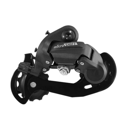 MICROSHIFT Cambio Trasero MTB RD-M21S | 6/7 Velocidades | Jaula Corta | Máx. 32D | Montaje Directo | Acero Resistente | Negro
