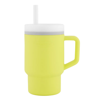 Infantino My 1st Vaso de Silicona con Popote y Asa - Cítrico