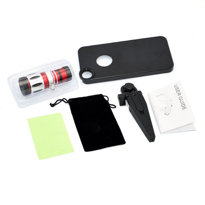 Apexel 12.5x Zoom Long Focus Camera Lens with Mini Tripod/Back Cover for Apple iPhone 5/5S